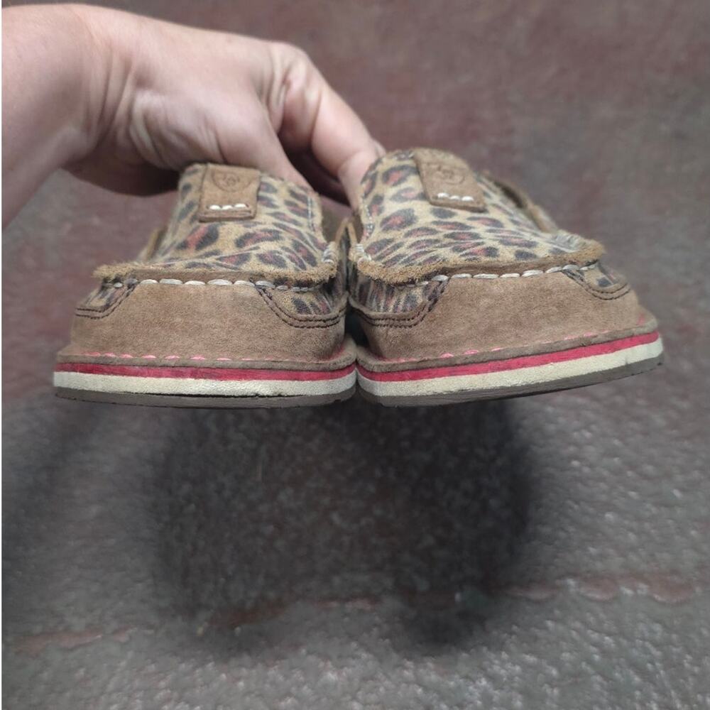 Ariat Cruisers Women US 6.5 B Brown Leopard Shoe Loafer Suede slipon discontinue - Picture 3 of 9